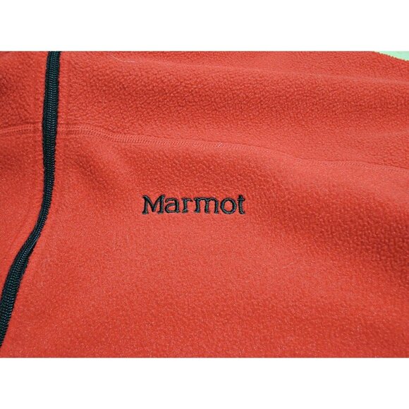 Marmot Mens Red Fleece Polartec Sweatshirt Pullover Half Zip Size XL Poly Blend - Picture 4 of 12